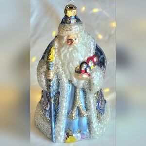 Vintage  Kurt Adler blown glass Santa ornament